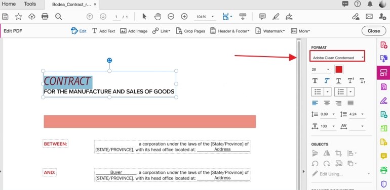 Textschrift in PDF mit Adobe Acrobat ändern