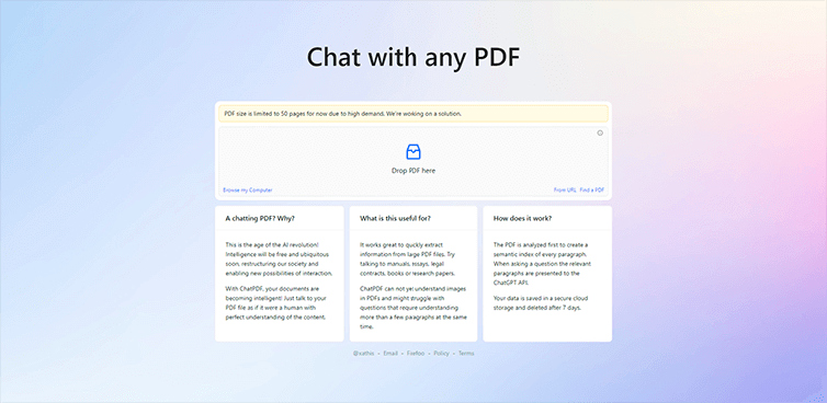 ChatPDF Werkzeug