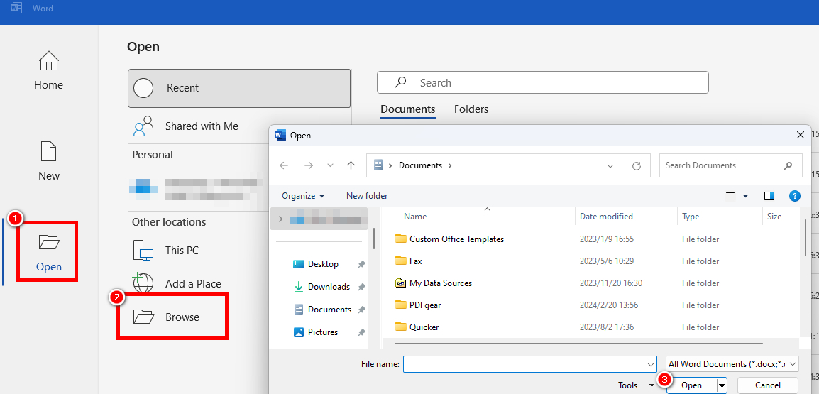 PDF in Microsoft Word öffnen