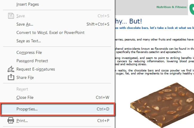 Klicken Sie auf die Option Eigenschaften