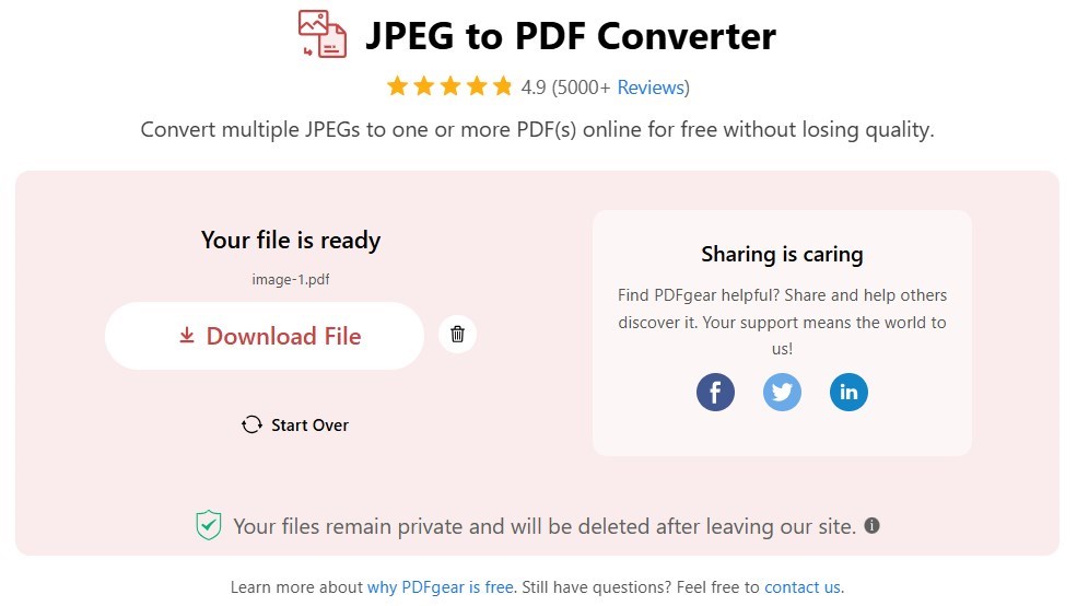 JPEGs zu einer PDF online zusammenfügen