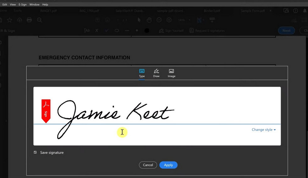 Unterschrift in Adobe Acrobat Pro erstellen