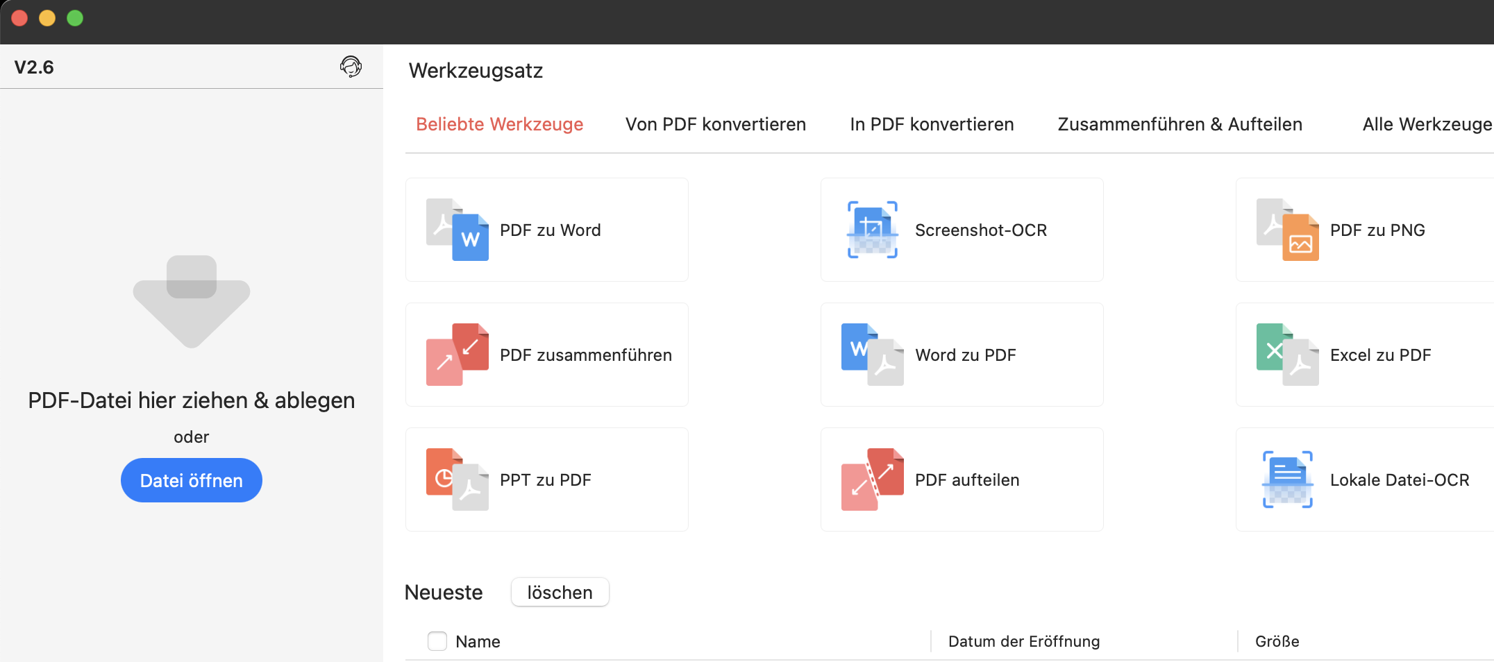 Gehe zu PDF zusammenführen