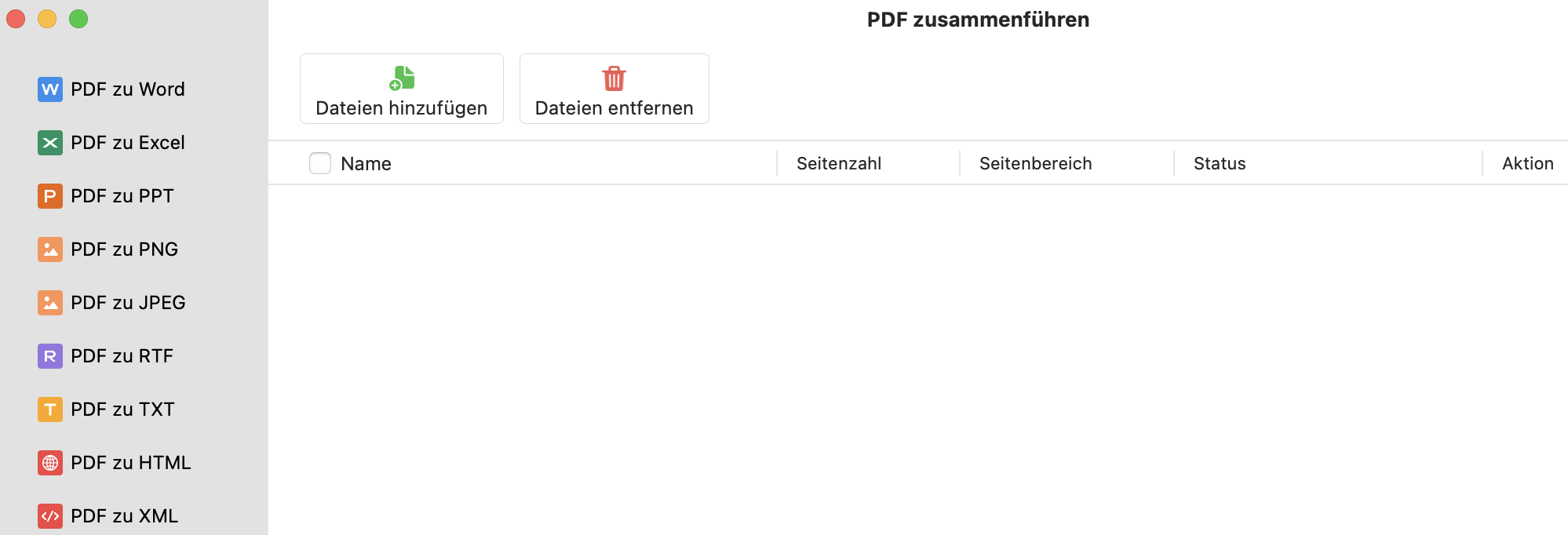 Klicken Sie auf Dateien hinzufügen
