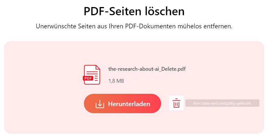 Die geänderte PDF-Datei herunterladen