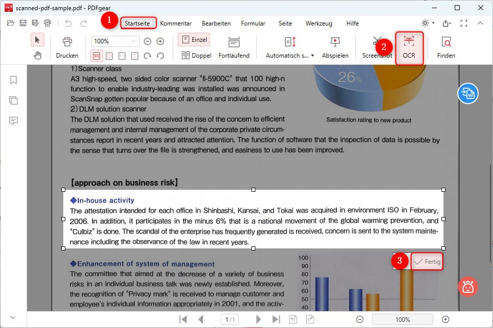 Gescannten PDF-Text mit OCR extrahieren