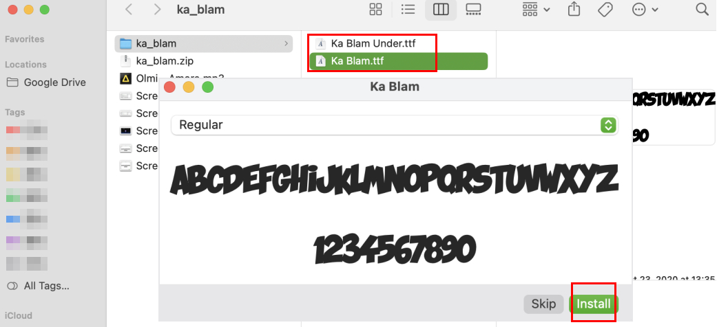 Installieren Sie die neuen Schriftarten