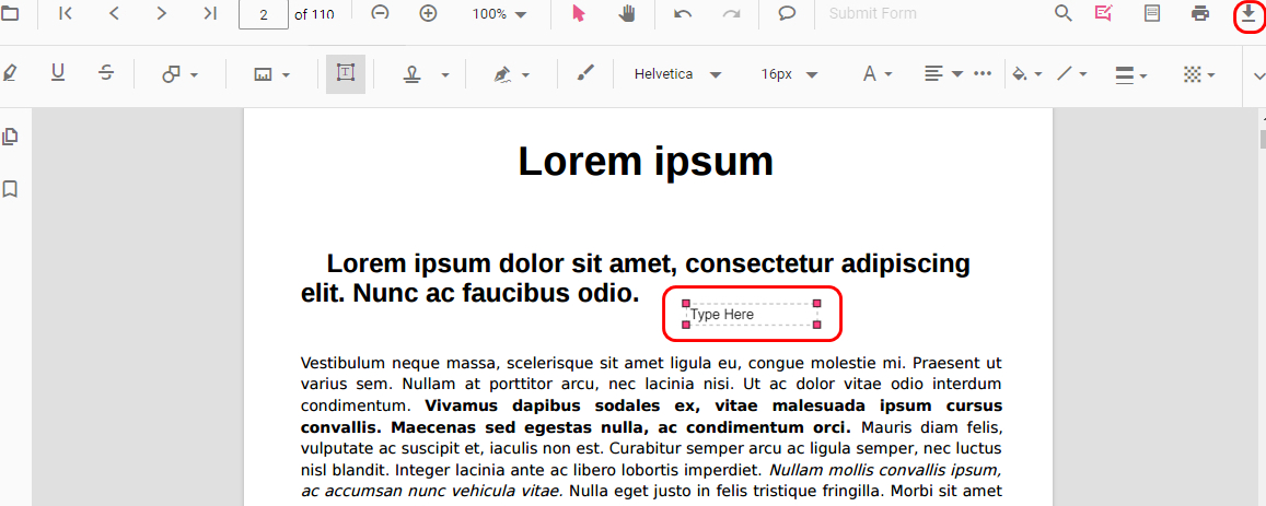 Die bearbeitete PDF herunterladen
