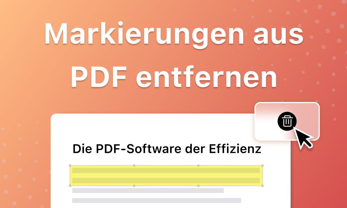 Markierungen aus PDF entfernen