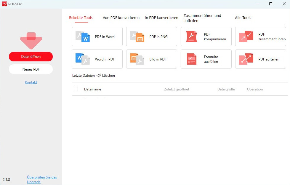 PDF mit PDFgear öffnen