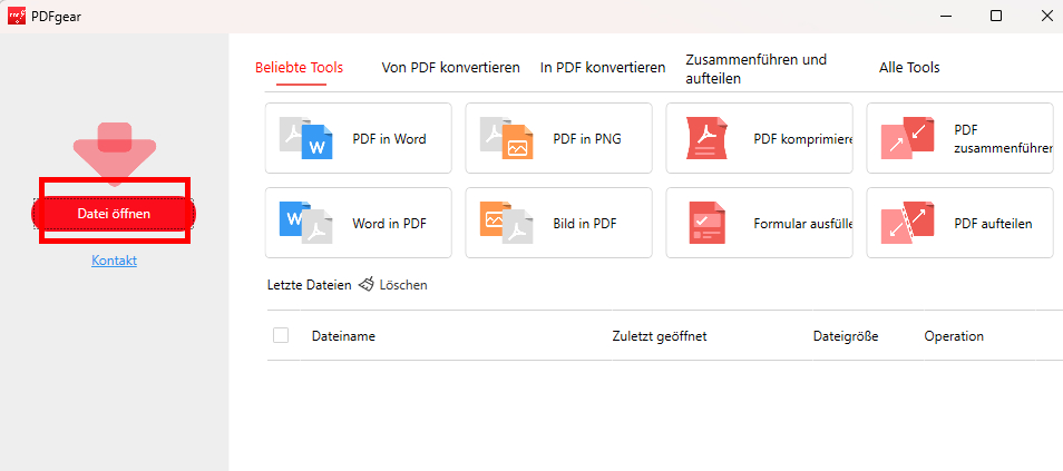PDF-Datei öffnen