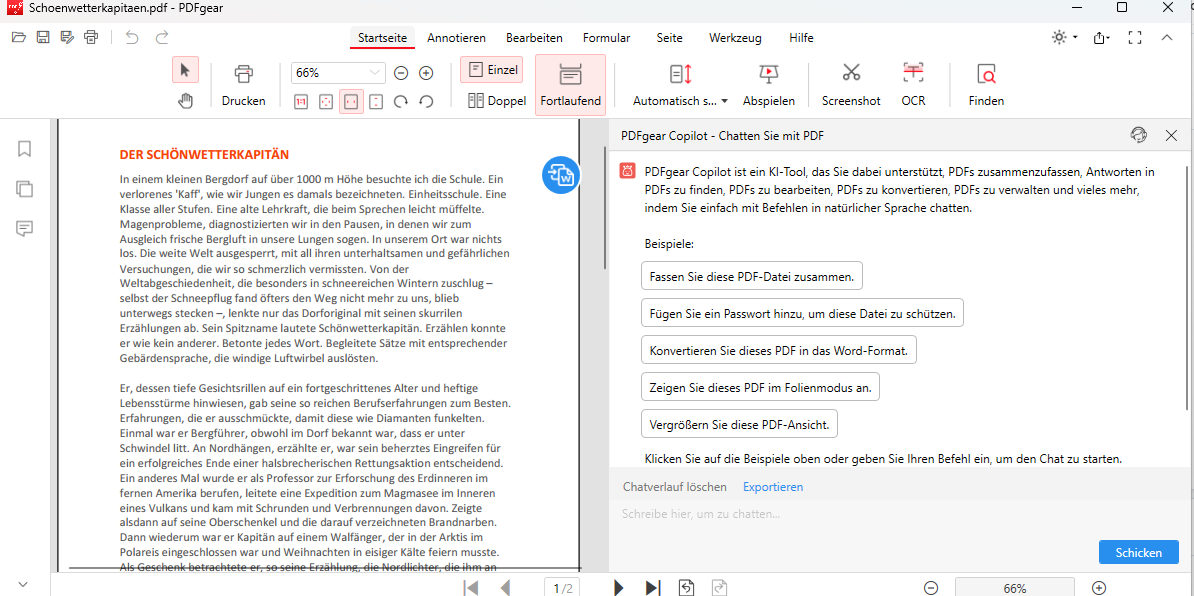 PDFgear Kostenlose KI-Tools zum Chatten mit jedem PDF