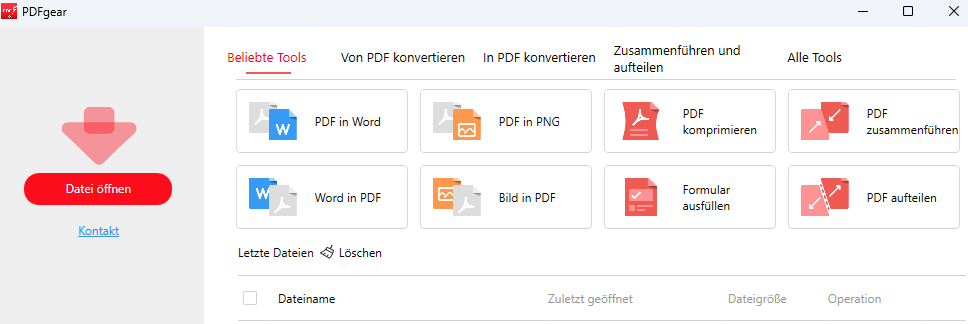 Eine PDF-Datei öffnen