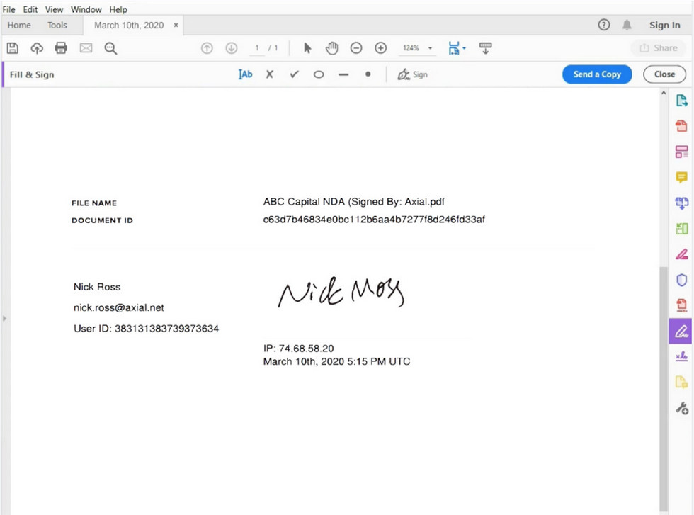 Platzieren und Anpassen der Signatur in Adobe Acrobat Reader