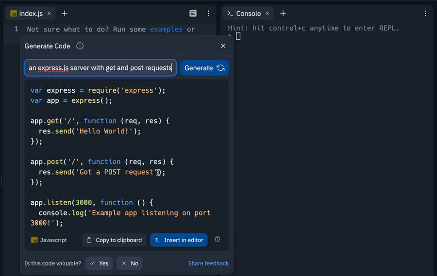 Replit - KI Code Generator