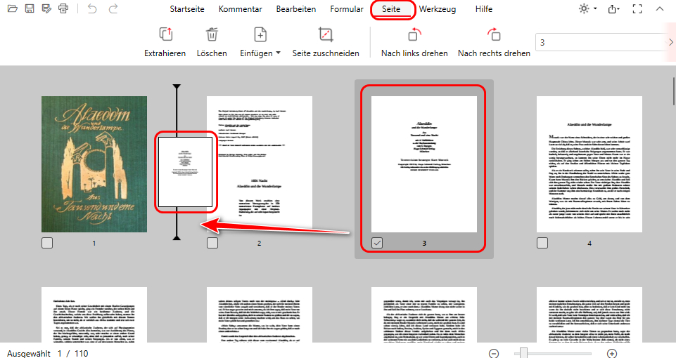 PDF-Seiten mit PDFgear umordnen