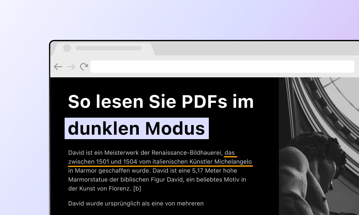 So lesen Sie PDFs im dunklen Modus