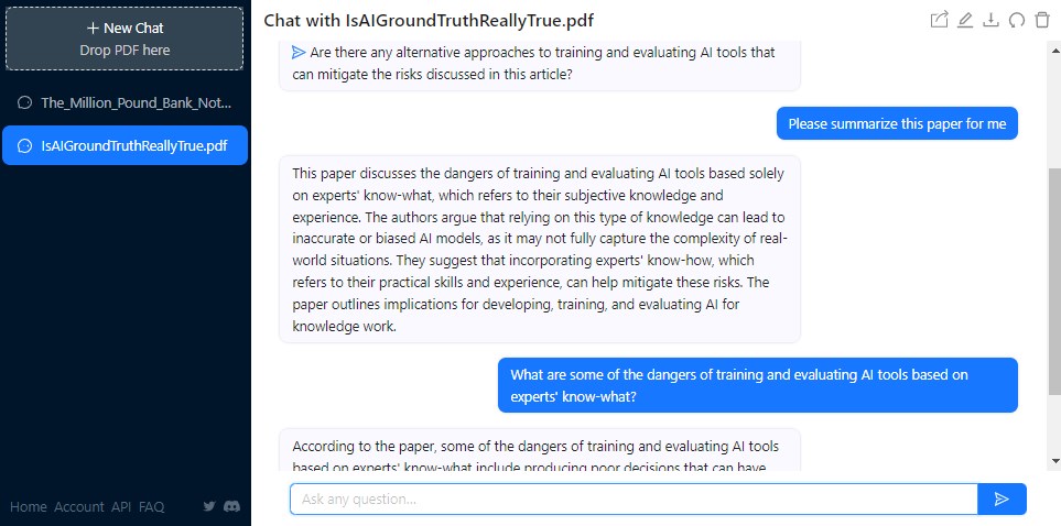 Fassen Sie ein PDF mit ChatPDF online zusammen