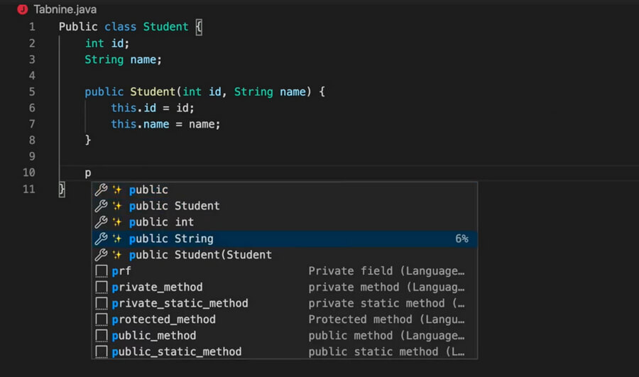 Tabine KI Python Code Generator