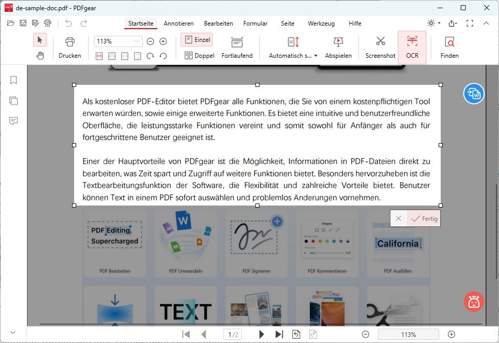 Text aus PDF-Bild extrahieren