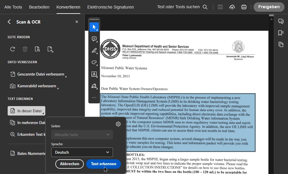 pdf text durchsuchbar machen