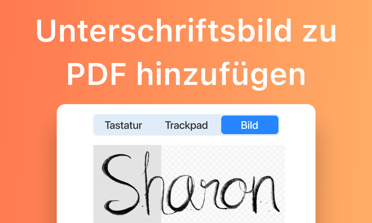 Ein Leitfaden zum Hinzufügen eines Signaturbildes zu PDF