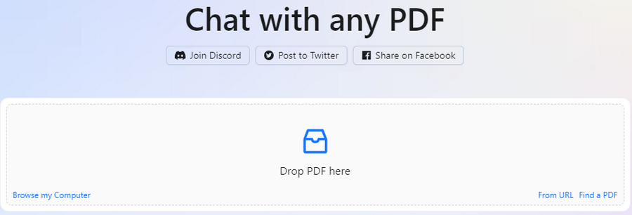 PDF-Dokument zu ChatPDF hochladen