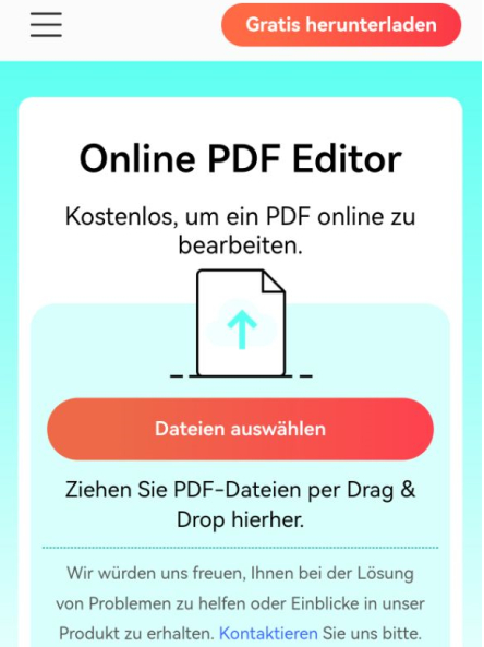 Zum PDFgear Online-Editor gehen