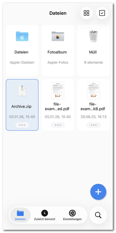 PDF-Dateien in PDFgear für iOS komprimieren