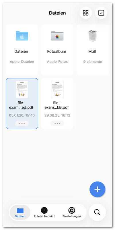 Verkleinerte PDF-Datei prüfen