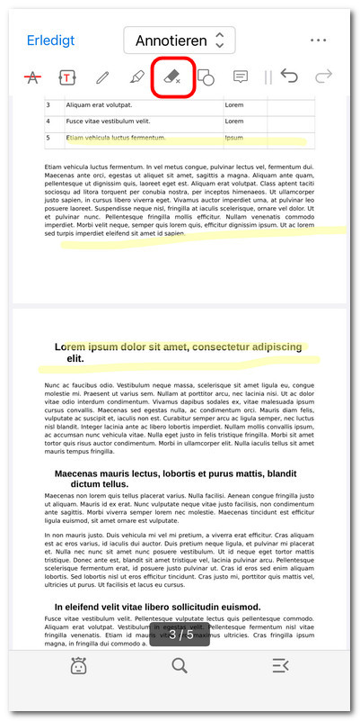 Zeichnungen löschen