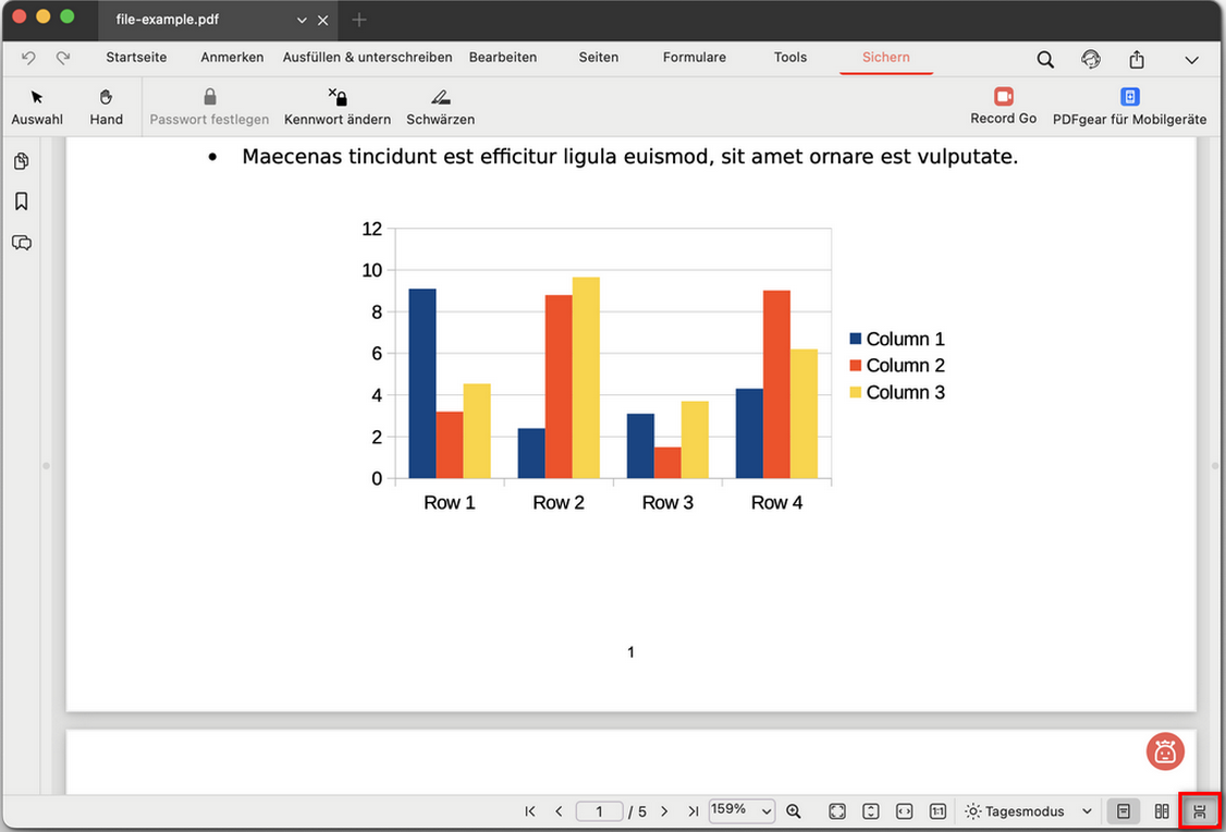 Scrollen aktivieren und deaktivieren