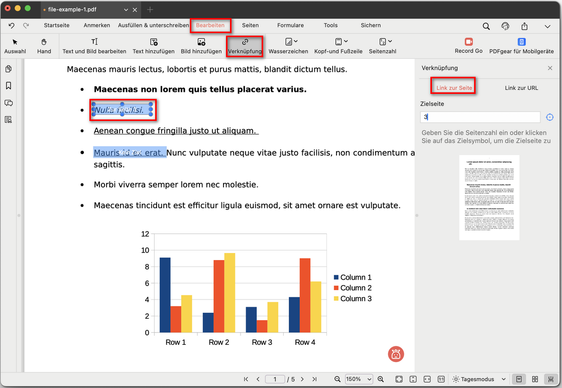Seitenlink hinzufügen