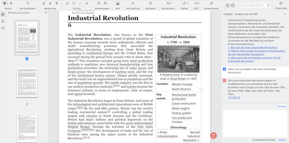 Die erste industrielle Revolution - PDFgear