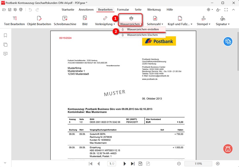 Ein Datumsstempel-Wasserzeichen erstellen
