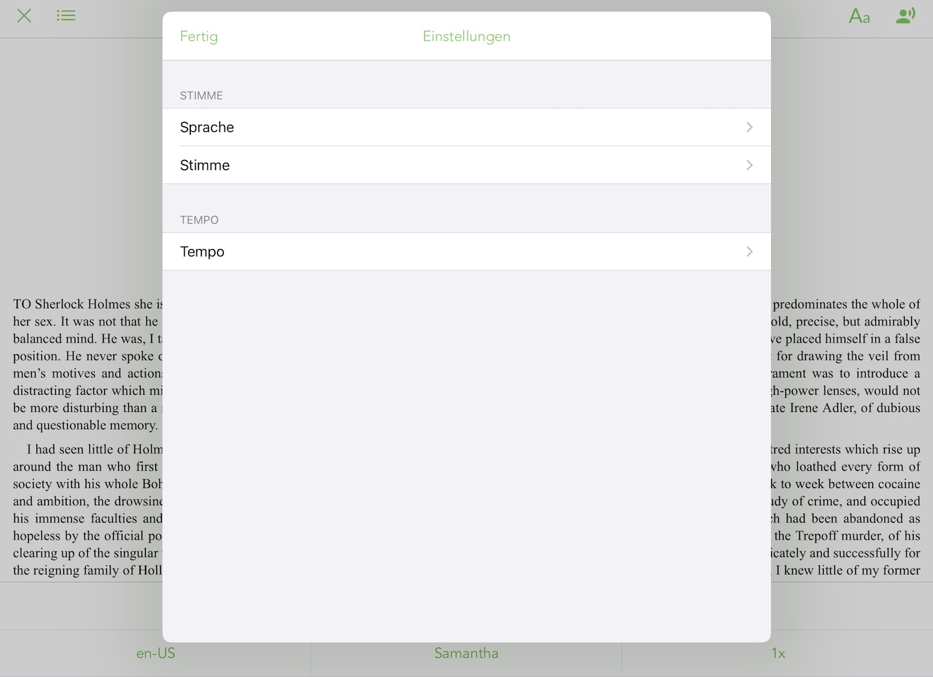 Einstellungen mit der App anpassen