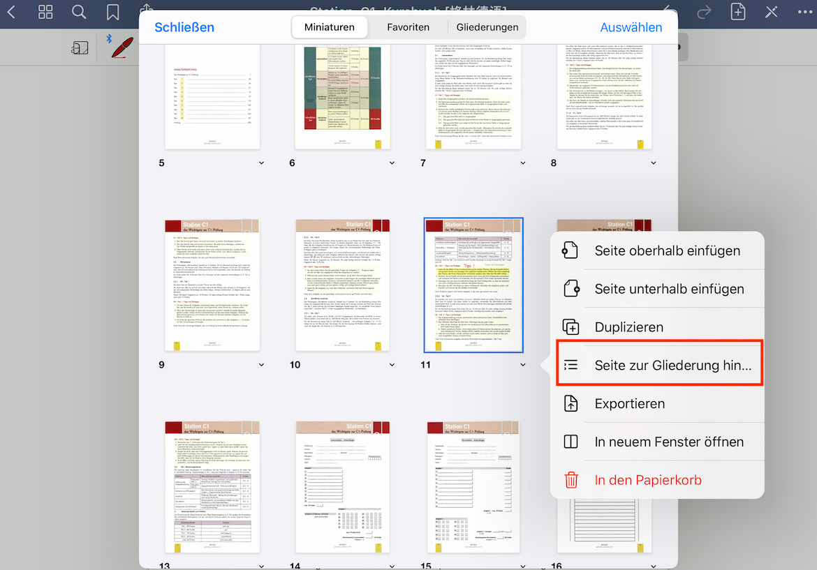 Gliederung in der Präsentation erstellen