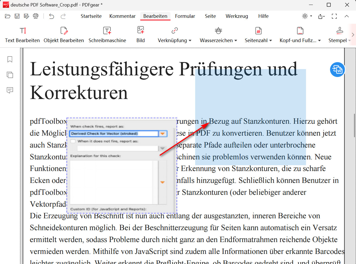 Größe und Position des Bildes anpassen