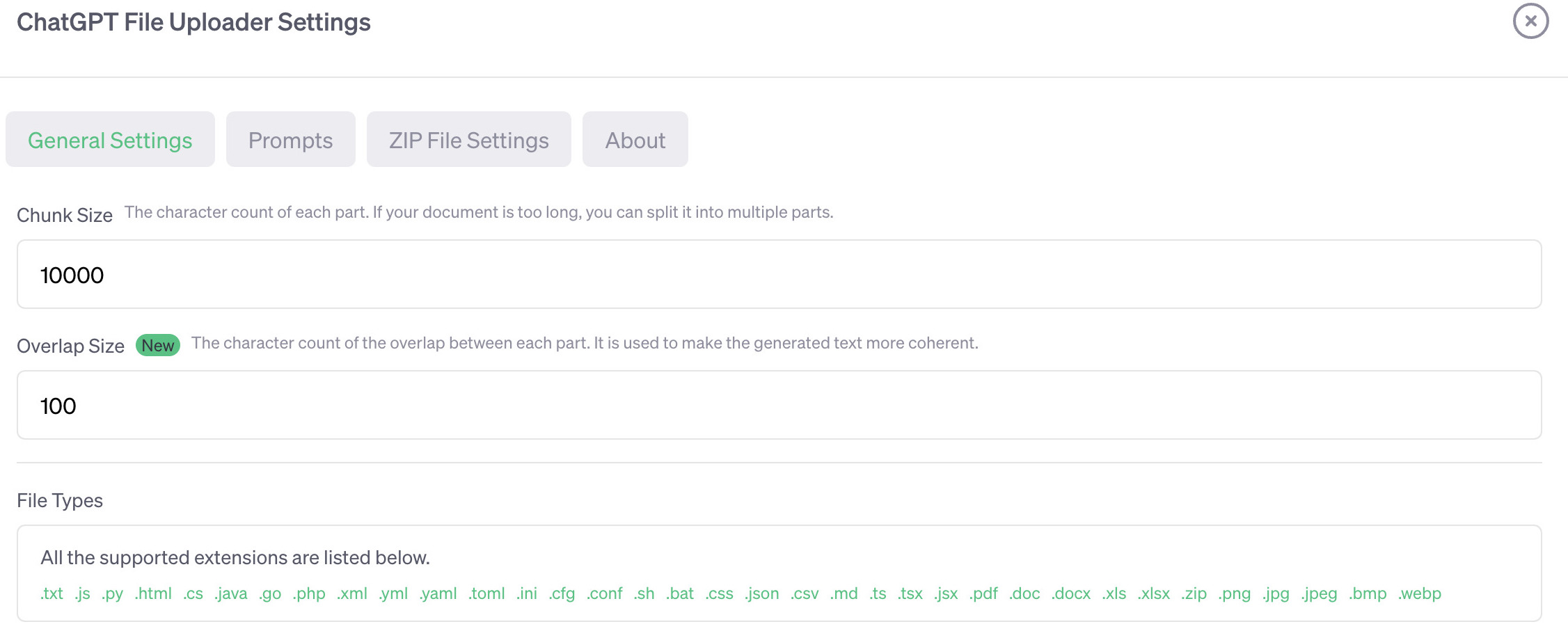 Hochladeeinstellungen anpassen