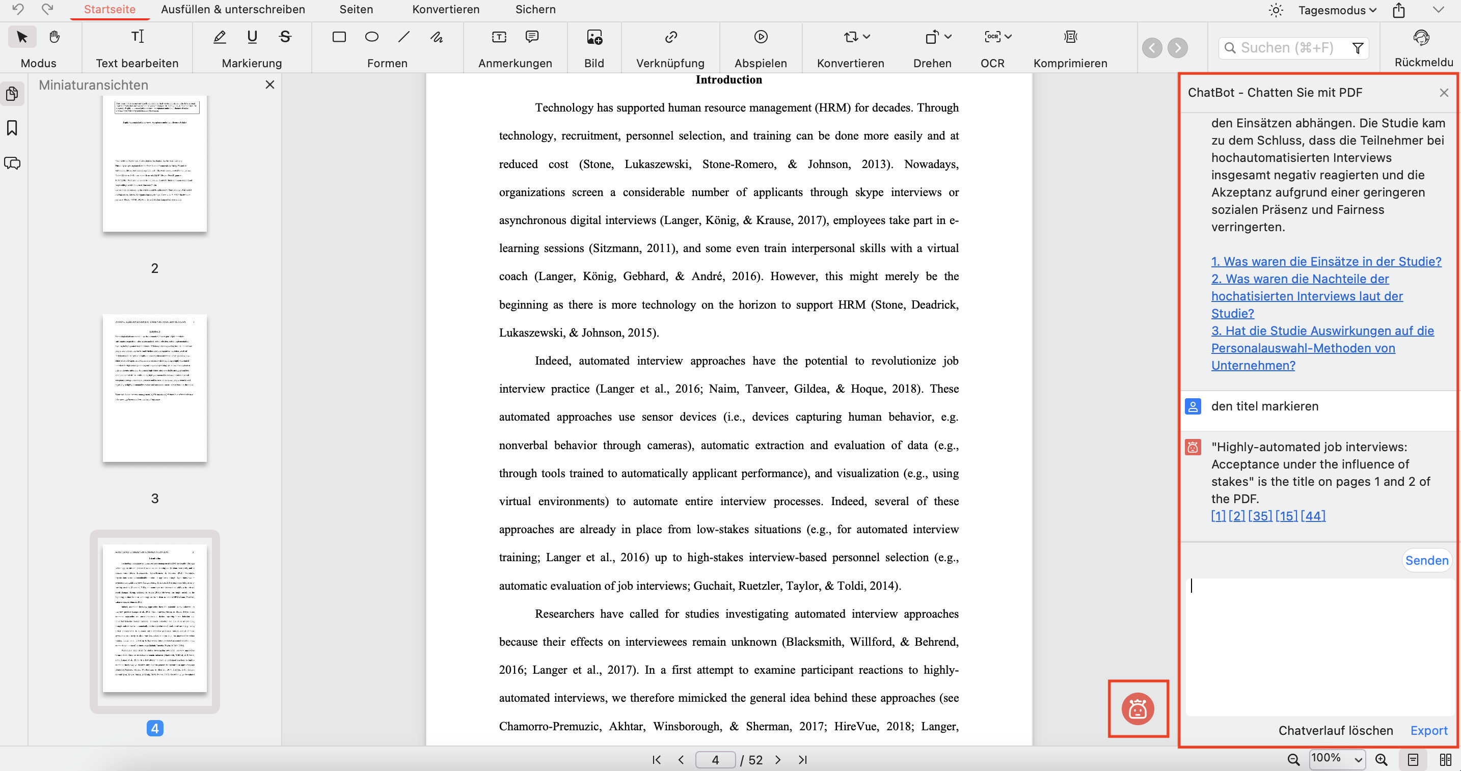 KI-Tool für die Bildung: PDFgear Chatbot
