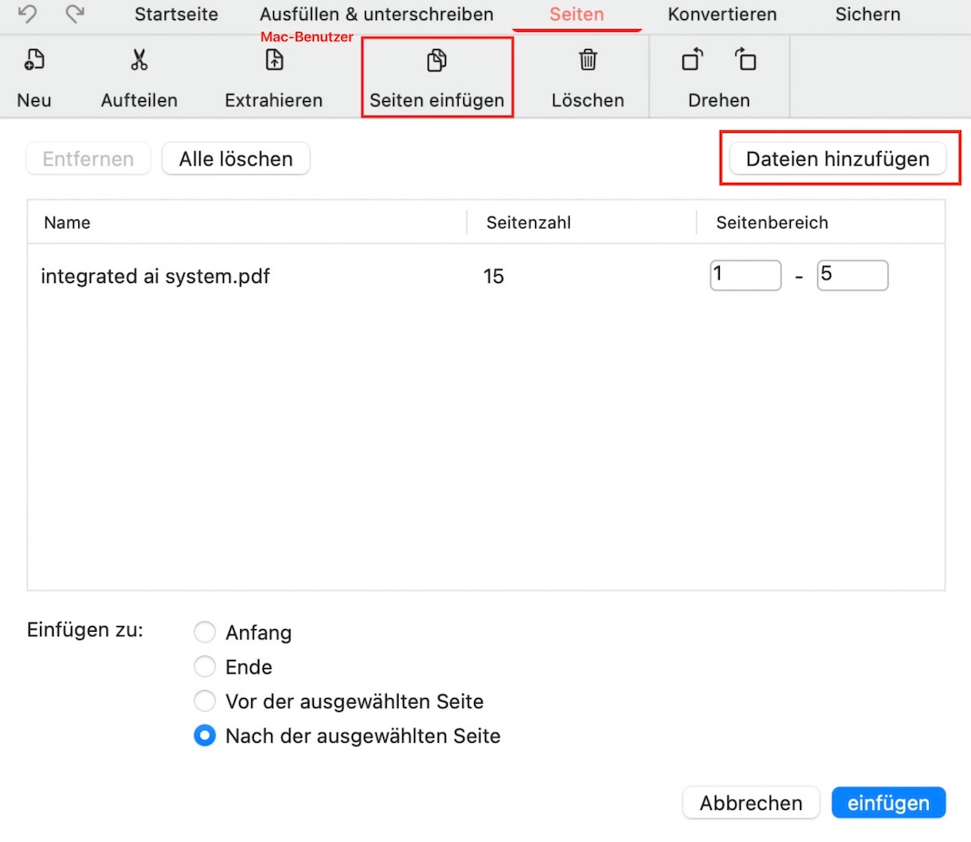 Kopie einer PDF Seite erstellen