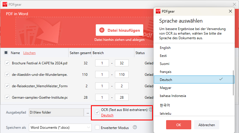 Gescannte Kontoauszüge mit PDFgear kostenlos bearbeiten