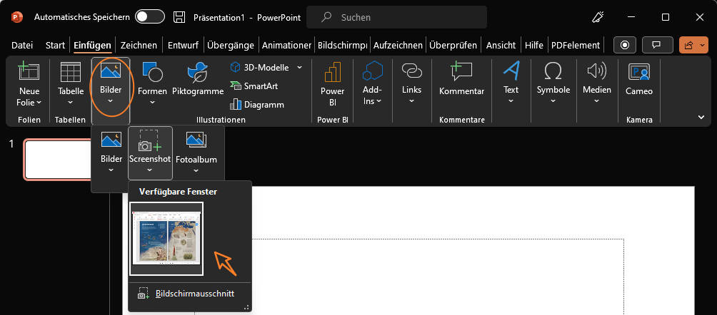 pdf als bild in ppt einfügen