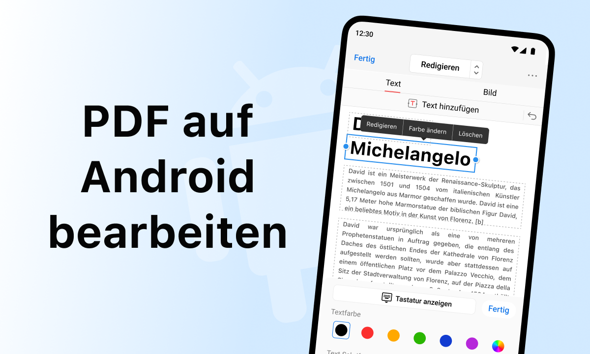 PDF auf Android bearbeiten