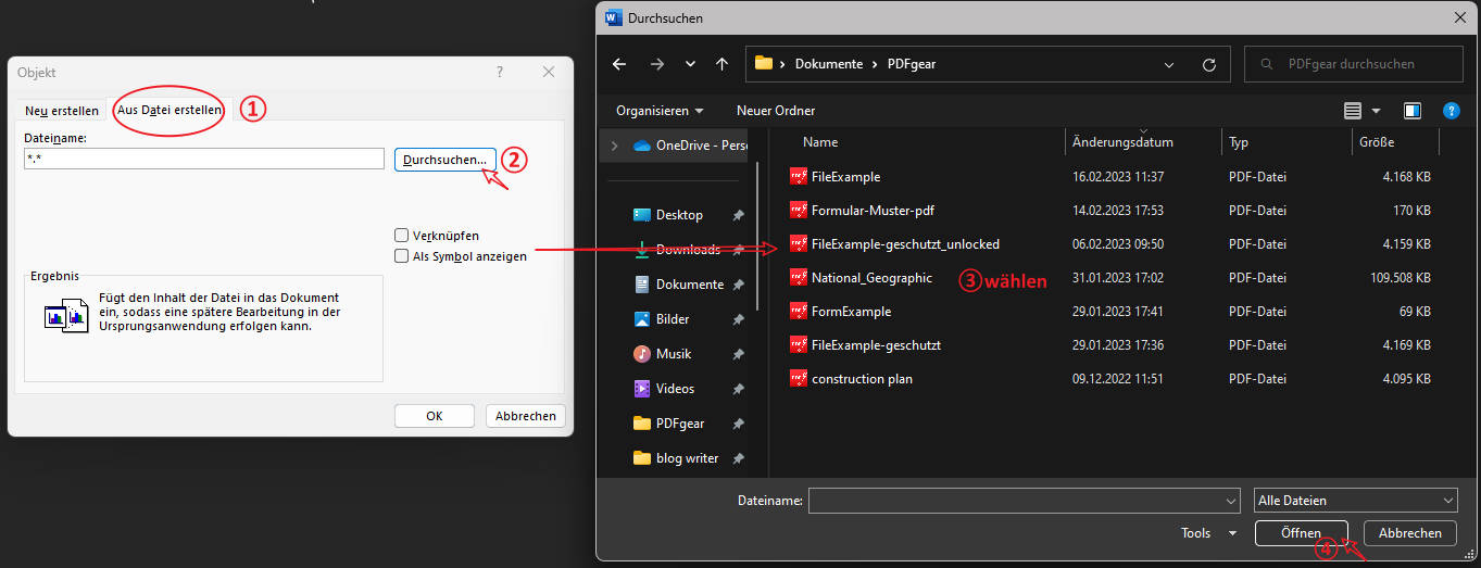 pdf aus datei erstellen