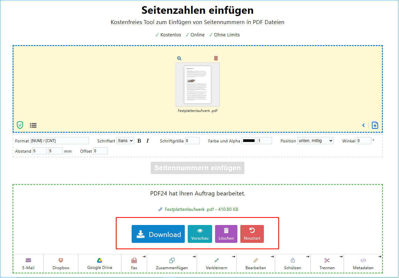 PDF in der Vorschau anzeigen und downloaden