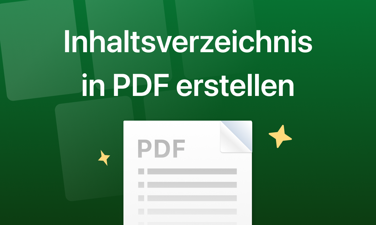 pdf erstellen mit inhaltsverzeichnis