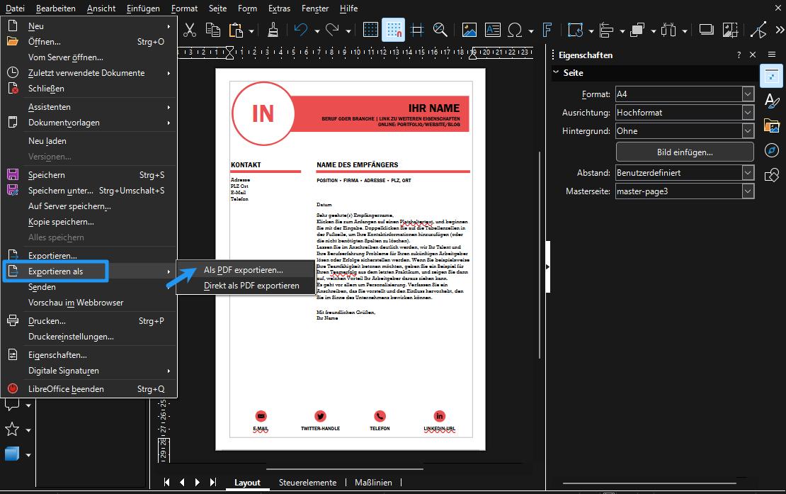 Bearbeitete PDF-Metadaten speichern