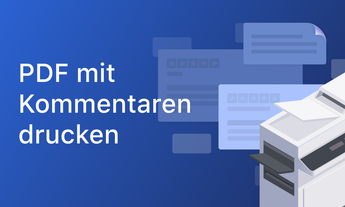Kommentare im PDF drucken