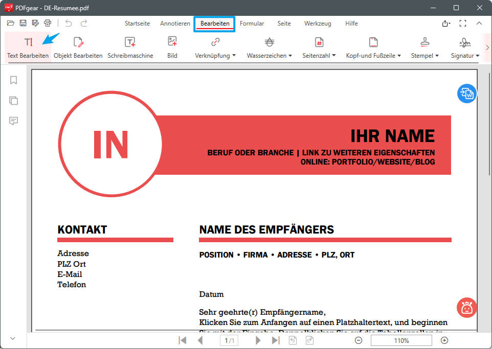 pdf text bearbeiten kostenlos